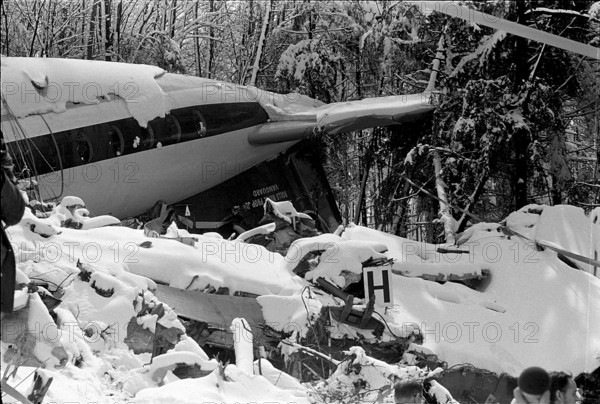 Crash of an English airplane in Hochwald (SO), 1973: Debris of the airplane