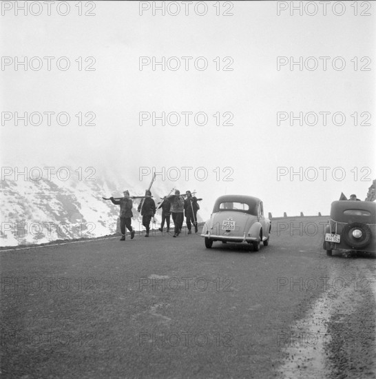 Gotthard pass road 1957