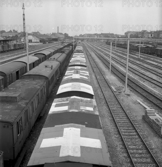 Belgian train of the Red Cross, Basle 1945