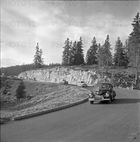 Col du Marchairuz, pass road 1957