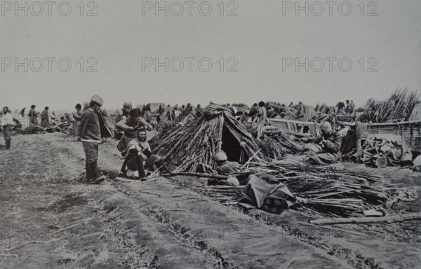 Bivouac near Mukden Shovels made of sorghum Photo by Staff Captain Milovanov
