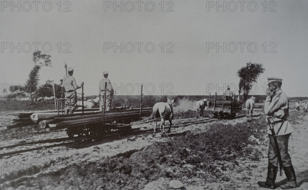 Decauville Horse Railway Art album Manchuria Russo-Japanese War 1906