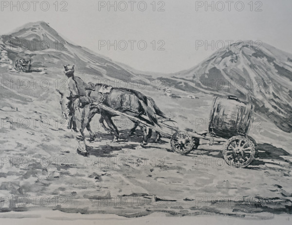 Delivering water to positions Siege of Port Arthur Vitaly Tikhov (1876-1939)