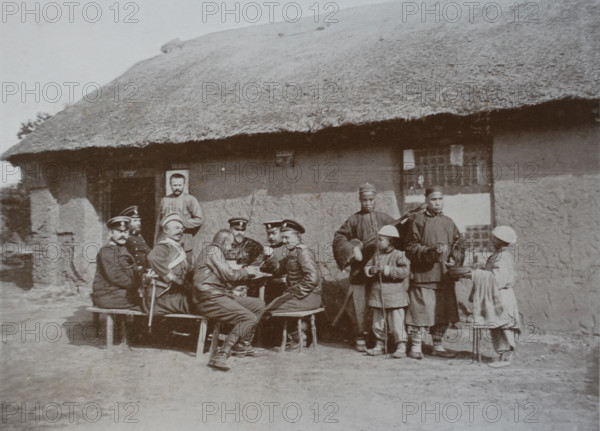 Blind musicians visiting officers Photo by Martynov