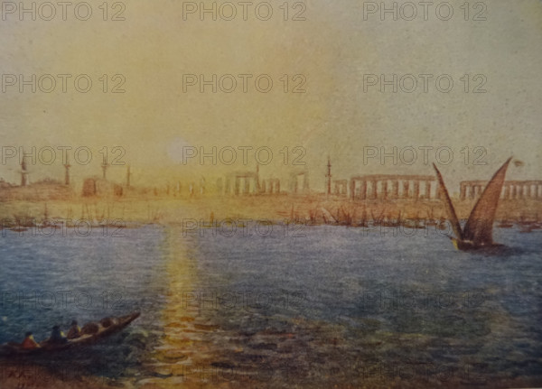 Luxor Illustration from the book ""In the Land of Amon-Ra Essays on Egypt"" Author AN Lvov