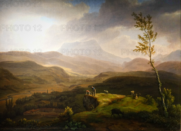 View of Mount Chatyr-Dag and the Alma River in Crimea 1817-1819 Jacques-Christophe Miville (1786-1836)