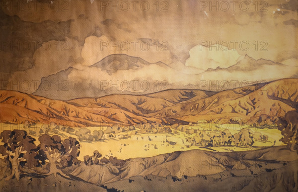 Kara-Dag in the Clouds 1925 Voloshin Maxiimilian Aleksandrovich (1877-1932)