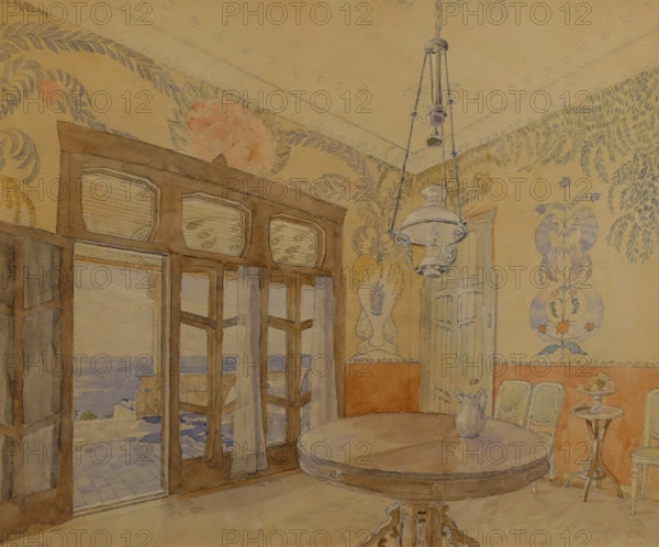 Novy Kuchuk-Koy, Yalta 1913 Pyotr Utkin (1877-1934) Watercolour