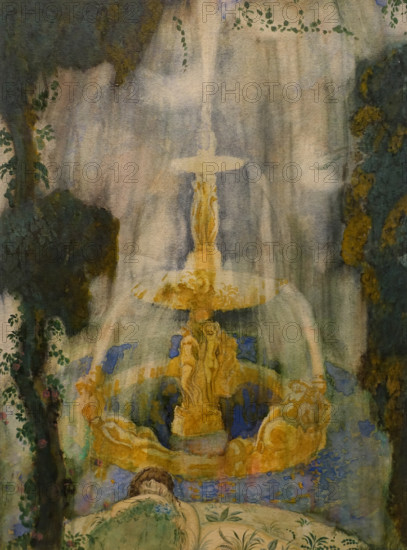 Fountain 1908 Chekhonin Sergey (1878-1936) Watercolour