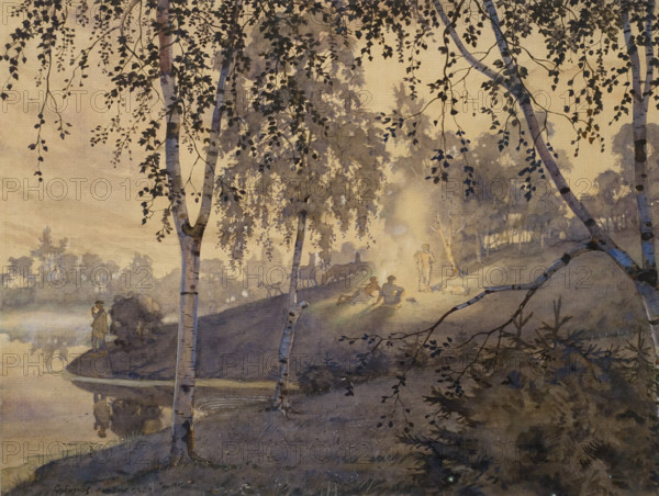 Nocturne 1925 Konstantin Somov (1869-1939) Watercolour