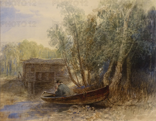 The Ruins of the Mill 1871-1873 Vasiliev Fedor (1850-1873) Watercolour, scratching on paper