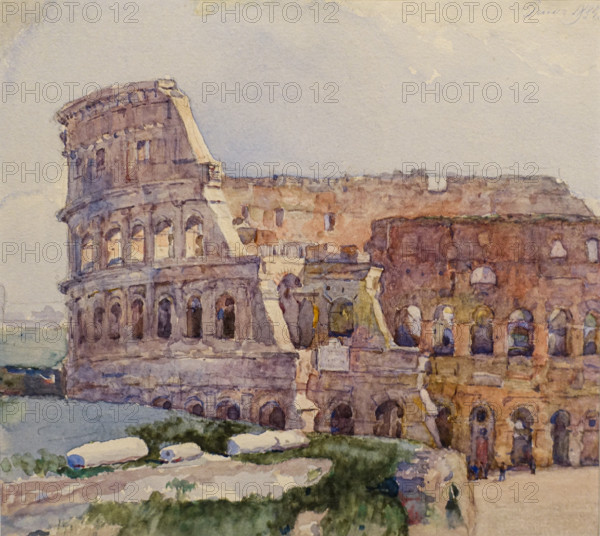 Coliseum 1884 Surikov Vasily (1848-1916) Watercolour