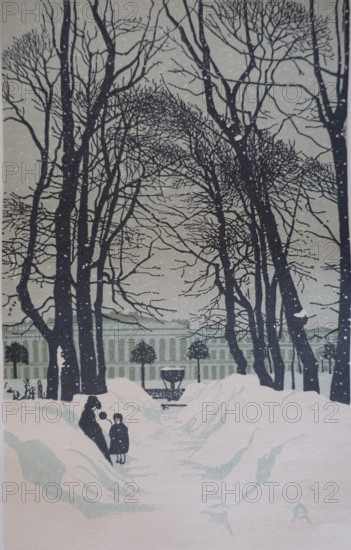 Summer Garden 1902 Saint Petersburg Ostroumova-Lebedeva Anna Petrovna (1871-1955)