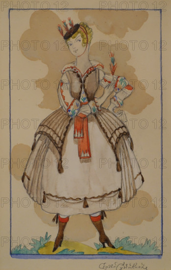 Theatrical costume design 1910s Sergei Sudeikin (1882-1946)