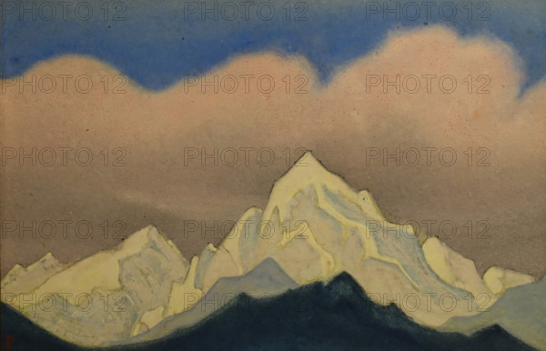 Pink Cloud Himalayas 1946 Roerich Nicholas Konstantinovich (1874-1947)