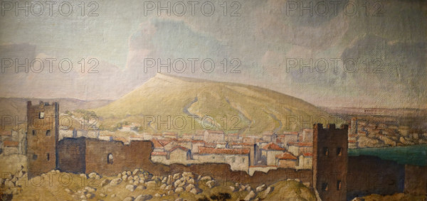 View of Theodosia with the Ruins of the Genoese Fortress, from the Quarantine 1912 Polenov Vasily Dmitrievich (1844-1927)