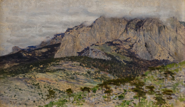 Ai-Petri (Crimea) Study 1886 Isaac Ilyich Levitan (1860-1900) Oil on paper