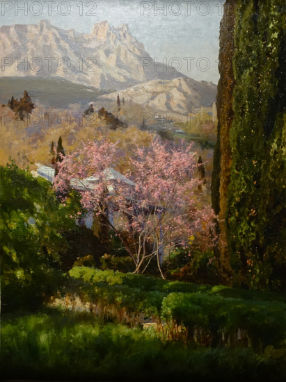 Spring in Crimea Late 19th - early 20th century  Oil on canvas Krachkovsky Joseph (1854-1915)