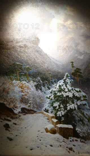 Winter in Crimea Road to Uchan-su 1897 Krachkovsky Joseph (1854-1915)