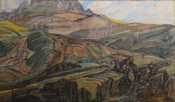 Slopes of Syuryu-kaya Early of 20th century Voloshin Maxiimilian Aleksandrovich (1877-1932)