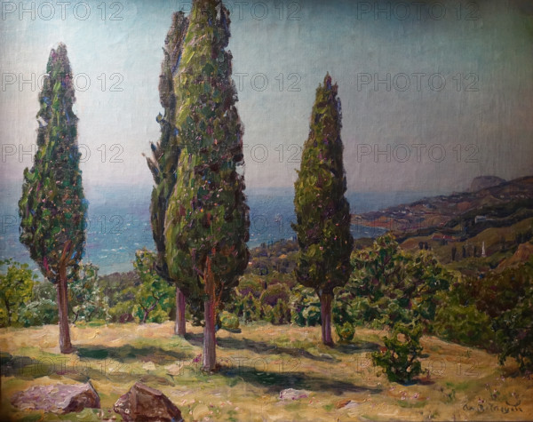 Cypresses Crimea 1924-1925 Vasnetsov Apollinary Mikhailovich (1856-1933)