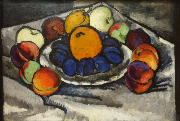 Still Life Fruits on a Platter 1910 Mashkov Ilya Ivanovich (1881-1944)