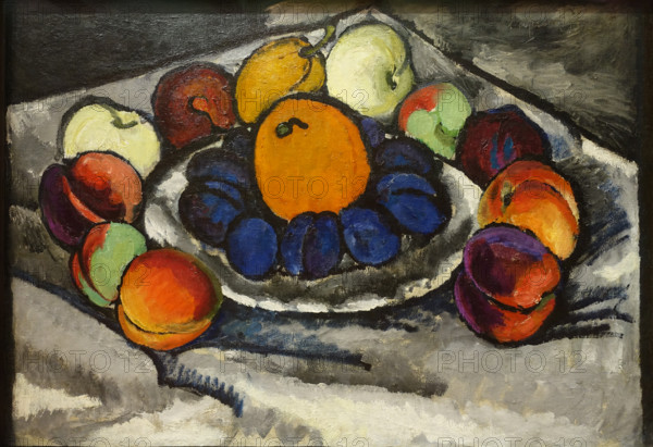 Still Life Fruits on a Platter 1910 Mashkov Ilya Ivanovich (1881-1944)