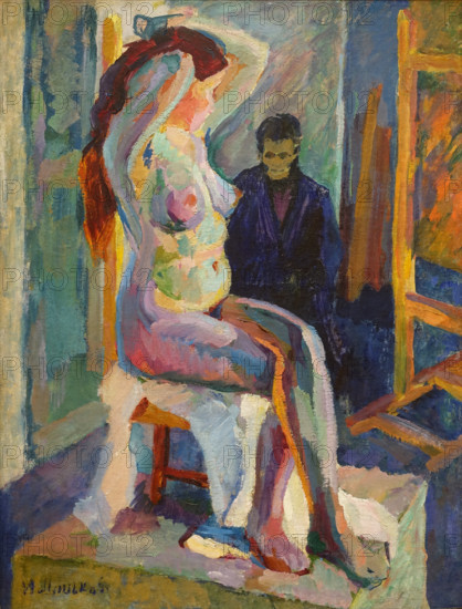 Nude Model in the Studio 1908 Mashkov Ilya Ivanovich (1881-1944)