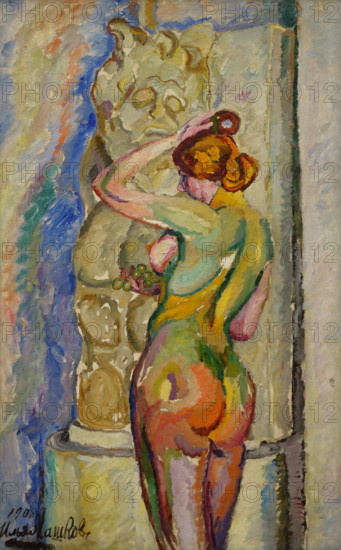 Model with a Bunch of Grapes 1908 Mashkov Ilya Ivanovich (1881-1944)