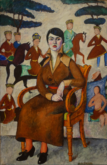 Portrait of a Lady in an Armchair 1913 Mashkov Ilya Ivanovich (1881-1944)