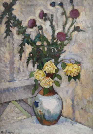 Roses and Thistles 1909-1911 Mashkov Ilya Ivanovich (1881-1944)