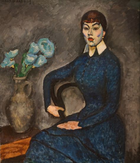 Portrait of Natalia Mikhailovna Usova - the artist's student 1915 Mashkov Ilya Ivanovich (1881-1944)