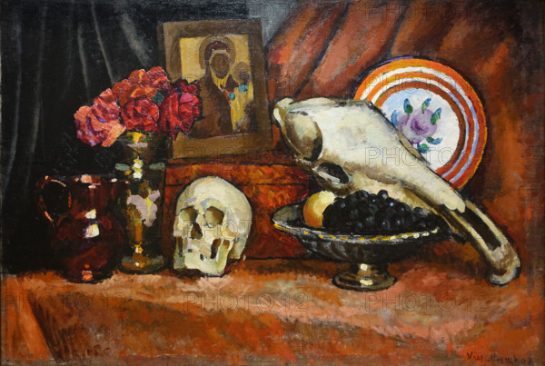 Still Life with Skulls Late 1910s Mashkov Ilya Ivanovich (1881-1944)
