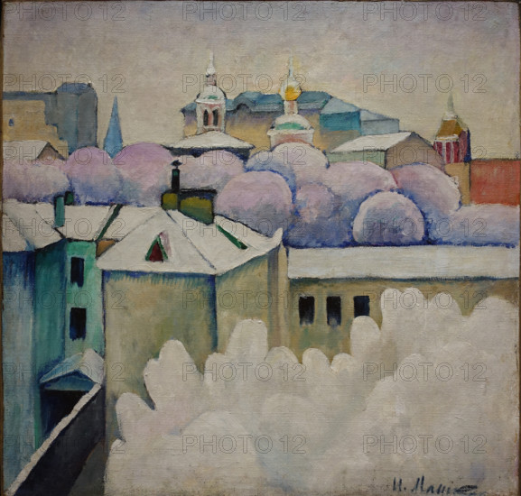 City Winter Landscape Moscow Circa 1914 Mashkov Ilya Ivanovich (1881-1944)