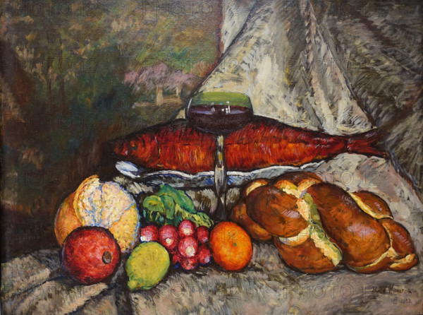 Still Life with Red Fish Still Life with a Pollan 1923 Mashkov Ilya Ivanovich (1881-1944)