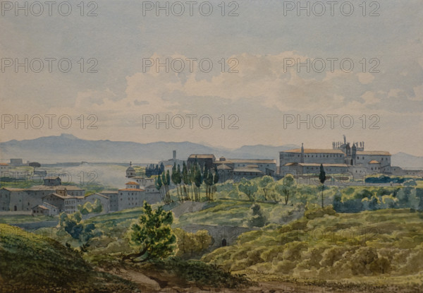 Rome near San Giovanni in Laterano  (Rome in this vicinity of St John Lateran's basilica) Late 1830s - Early 1840s Ivanov Aleksander Andreevich (1806-1858)