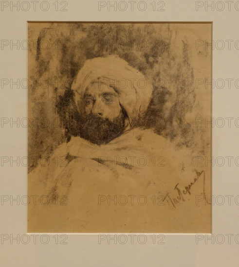 Portrait of Isaac Levitan in Bedouin Attire 1887 Leonid Pasternak (1862-1945)