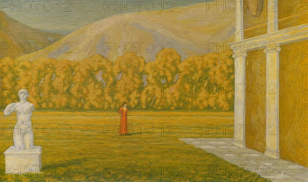 Landscape with Sculpture 1915 Nikolai Petrovich Feofilaktov (1878-1941)