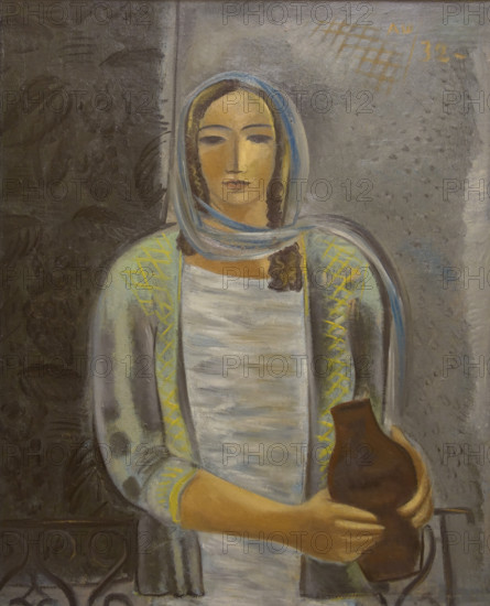 Woman in Green 1932 Alexander Vasilyevich Shevchenko (1883-1948)