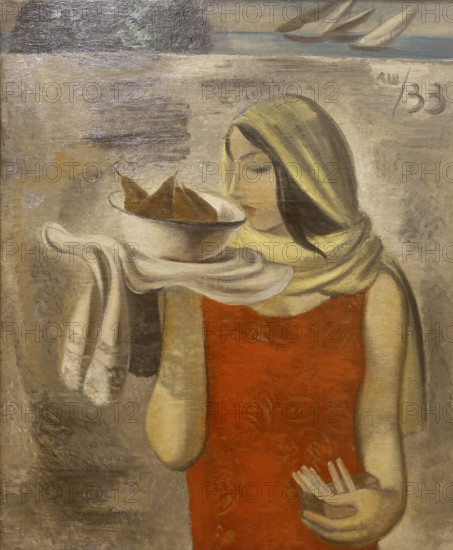 Girl with Pears 1933 Alexander Vasilyevich Shevchenko (1883-1948)