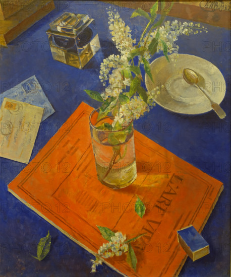 Bird Cherry in a Glass 1932 Kuzma Sergeevich Petrov-Vodkin (1878-1939)