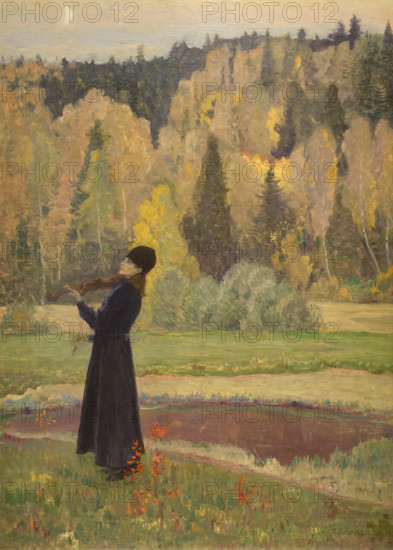 Elegy (The Blind Musician) 1928 Mikhail Vasilyevich Nesterov (1862-1942)