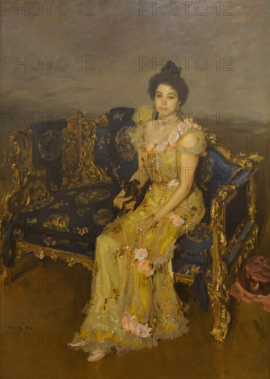 Portrait of Sofia Mikhailovna Botkina  1889 Valentin Aleksandrovich Serov (1865-1911)