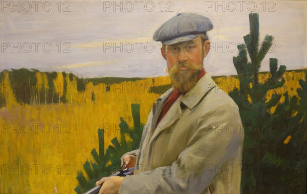Self-Portrait At Hunting 1905 Kustodiev Boris Mikhailovich (1878-1927)