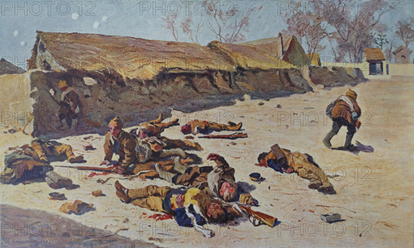 Mukden days Yuhuantun village after the battle on February 23 Hugo Emil Elias Backmansson (1860-1953)