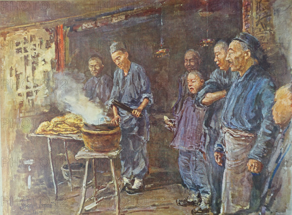 Chinese pancakes Street life in Manchuria Vitaly Tikhov (1876-1939)