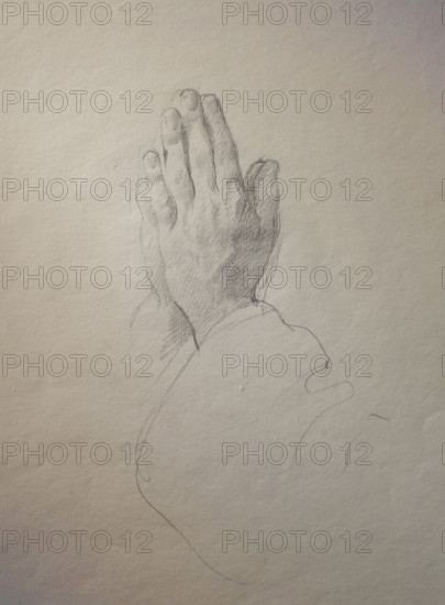 Hands folded for prayer Late 1820s  Bryullov Karl Pavlovich (1799-1852) Italian album