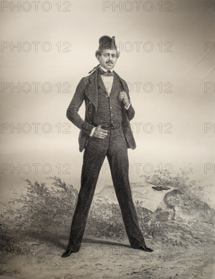 Portrait of Prince Demidov san Danato Auguste Raffet (1804-1860) 1840s