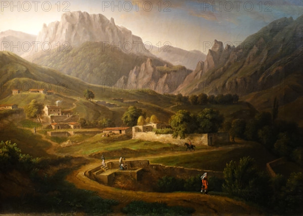 View of the Village of Kuss-Ali-Koss in Crimea 1817-1819 Jacques-Christophe Miville (1786-1836)