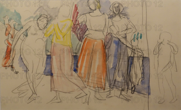 Girls on the Volga 1915 Petrov-Vodkin Kuzma (1878-1939)